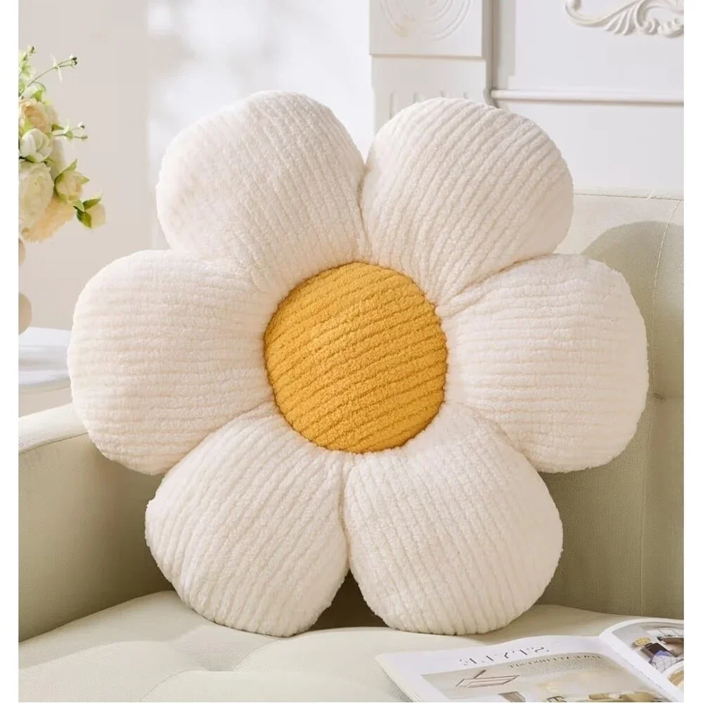 10 Pcs Flower Pillow, Cute Daisy Decorative Throw Pillow Cushion 15.75